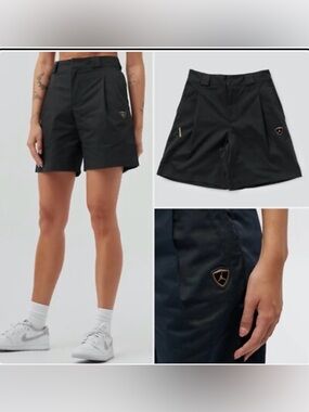 Nike Air Jordan x Aleali May Crew Shorts Womens S Black Loose Fit DJ0631-010